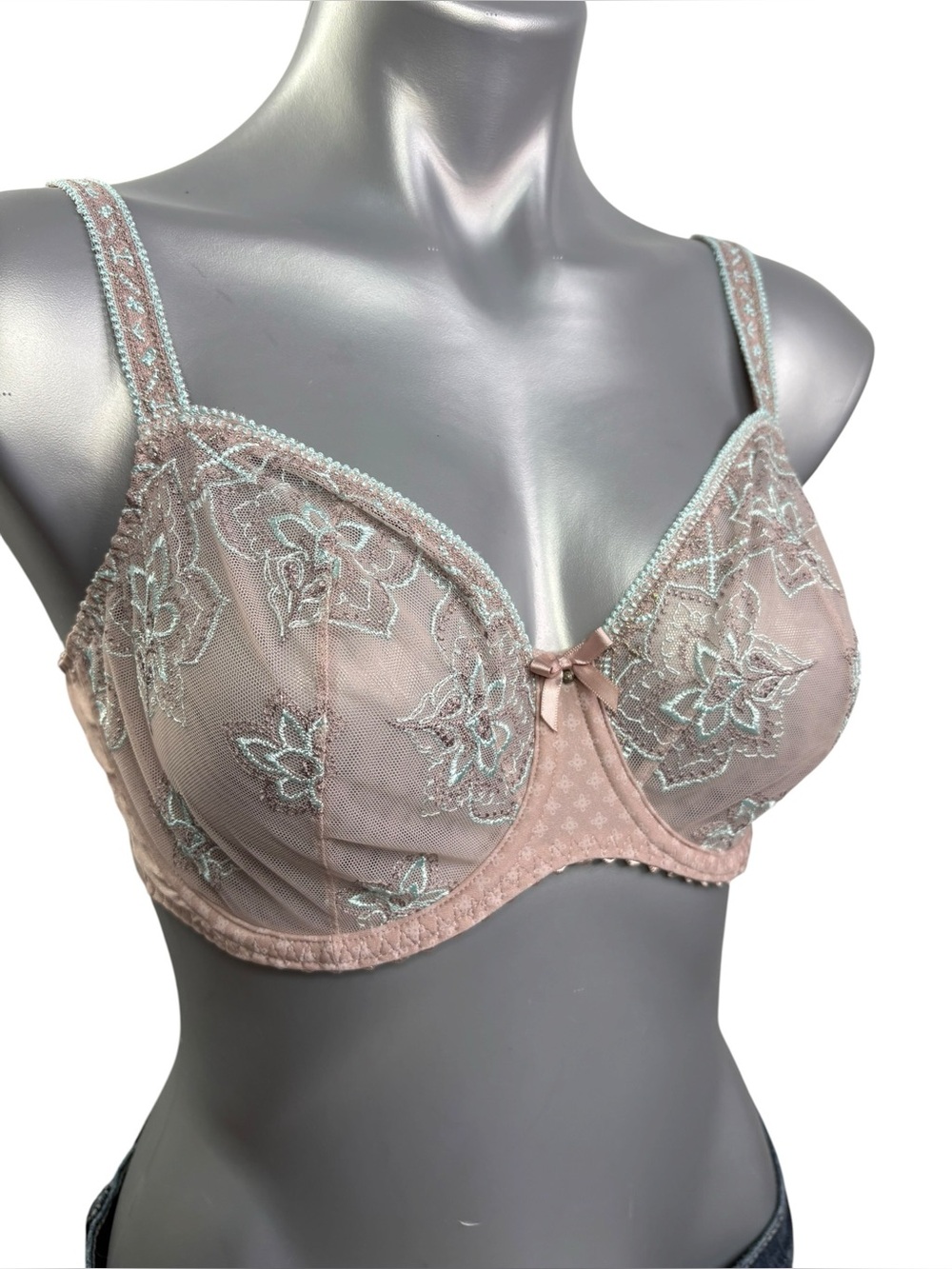 Prima Donna Lotus Balconette Bra with Mint Lace Embroidery NWT size 34D